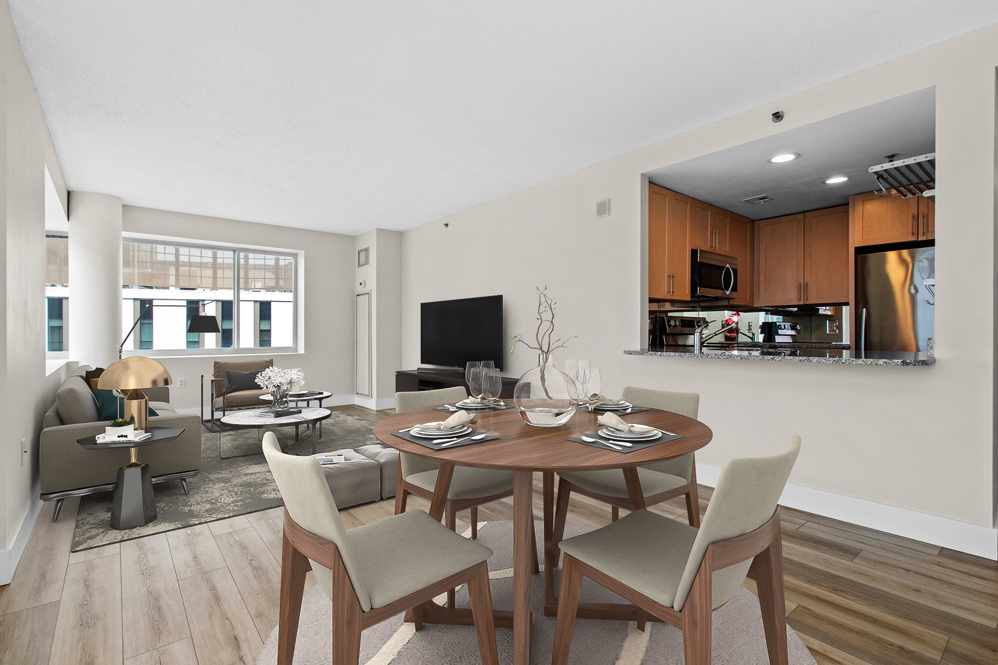 living room/dining room
